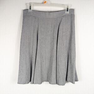 Perceptions Women’s 8 Houndstooth A-Line Skirt Gray Black Lined Vintage Rayon